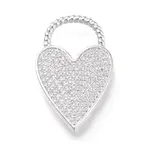 Brass Micro Pave Clear Cubic Zirconia Pendants