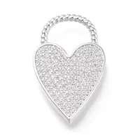 Brass Micro Pave Clear Cubic Zirconia Pendants