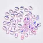 Transparent Spray Painted Glass Charms