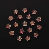 20Pcs Spray Painted Glass Beads