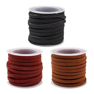 3Rolls 3 Colors Faux Suede Cord