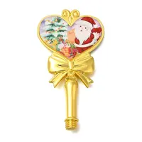 Christmas Santa Claus Print Brass & Resin Wax Stamp Handles