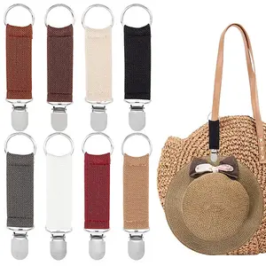 AHADEMAKER 8Pcs 8 Colors Iron Hat Clip for Bags