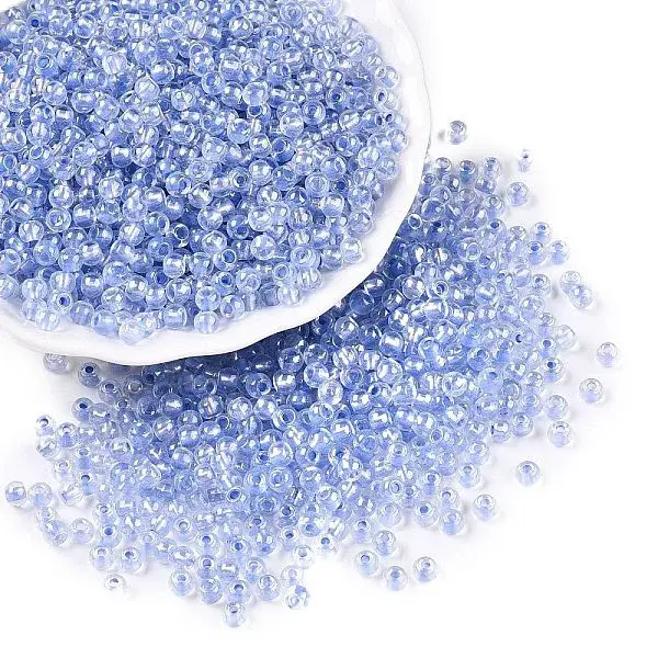 6/0 Transparent Inside Colours Glass Seed Round Beads