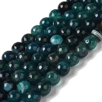 Dyed & Heated Natural Dragon Veins Agate Beads Strands