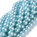 Eco-Friendly Dyed Glass Pearl Round Beads Strands