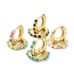 Brass Enamel Hoop Earring Findings