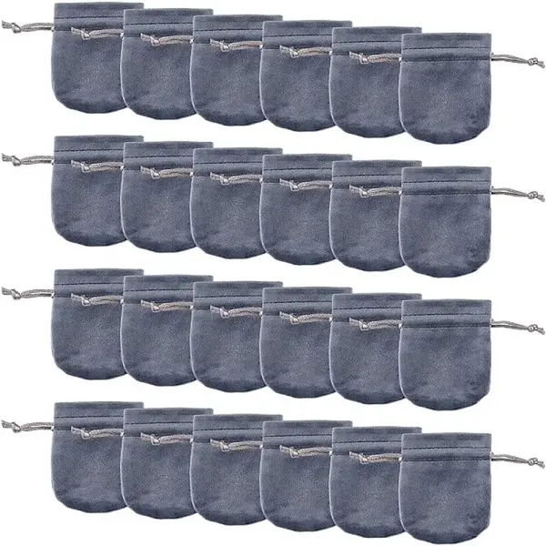 24Pcs Velvet Storage Bags