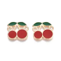 Alloy Enamel Fruit Connector Charms