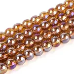 Electroplate Transparent Glass Beads Strands