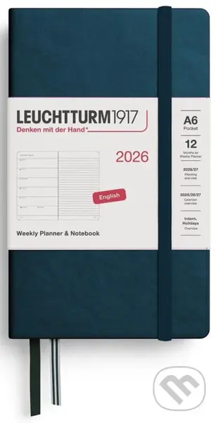 Weekly Planner & Notebook 2026 Pocket (A6) Deep Sea
