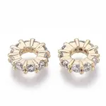 Brass Micro Cubic Zirconia Beads