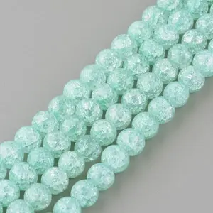 Synthetic Crackle Quartz Beads Strands