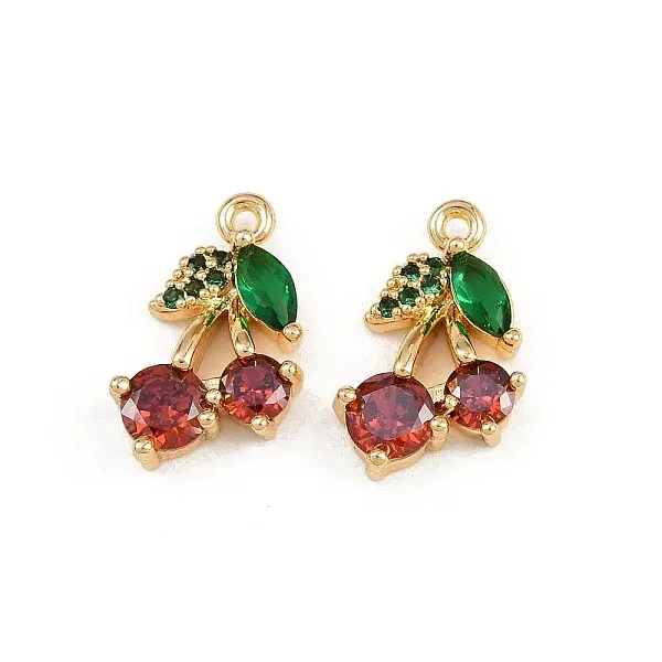 Brass Micro Pave Cubic Zirconia Pendants