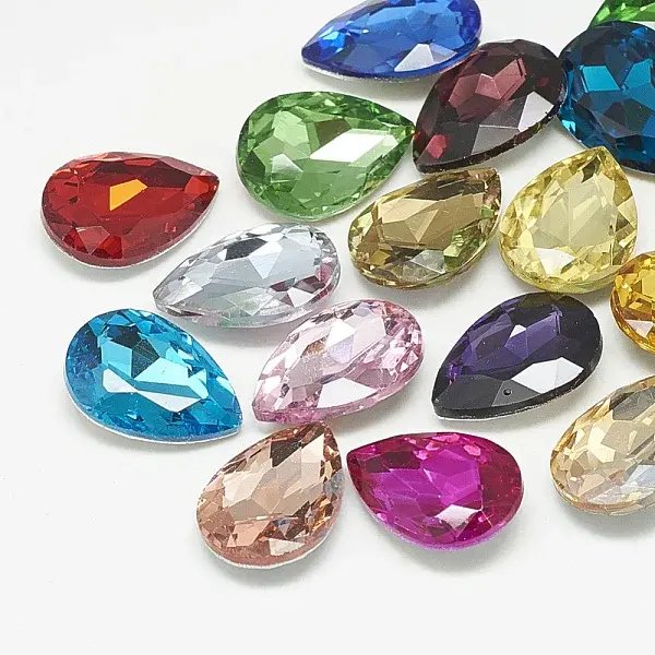 Pointed Back Glass Rhinestone Cabochons