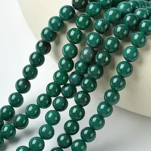 Round Natural Agate Bead Strands