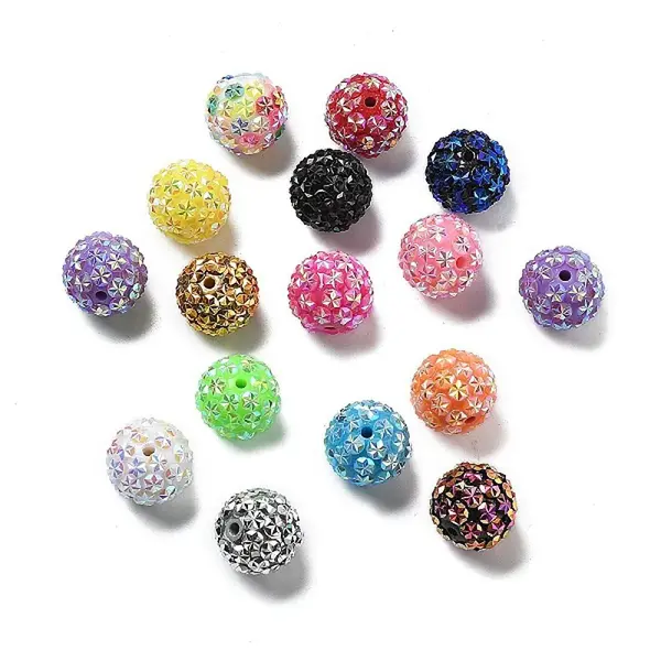 Acrylic Rhinestone Ball Beads