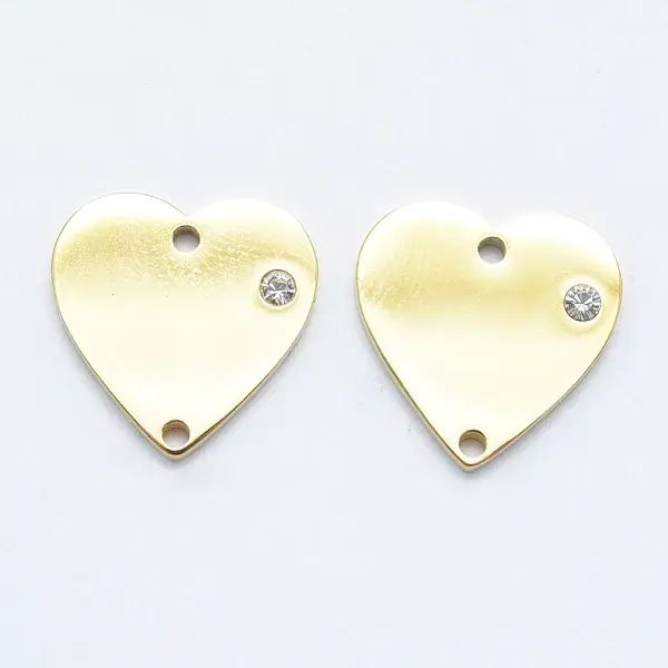 316 Surgical Stainless Steel Micro Pave Cubic Zirconia Links connectors