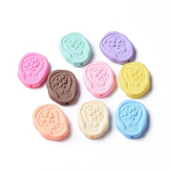 Spray Painted Opaque Acrylic Beads