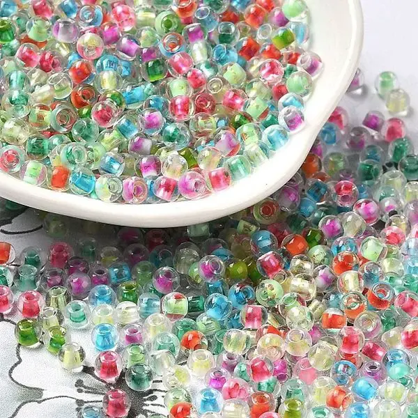 Transparent Glass Round Seed Beads