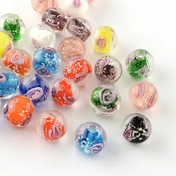 Handmade Luminous Inner Flower Lampwork Beads