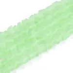 Frosted Transparent Glass Beads Strands