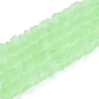 Frosted Transparent Glass Beads Strands