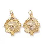 Brass Micro Pave Clear Cubic Zirconia Pendants