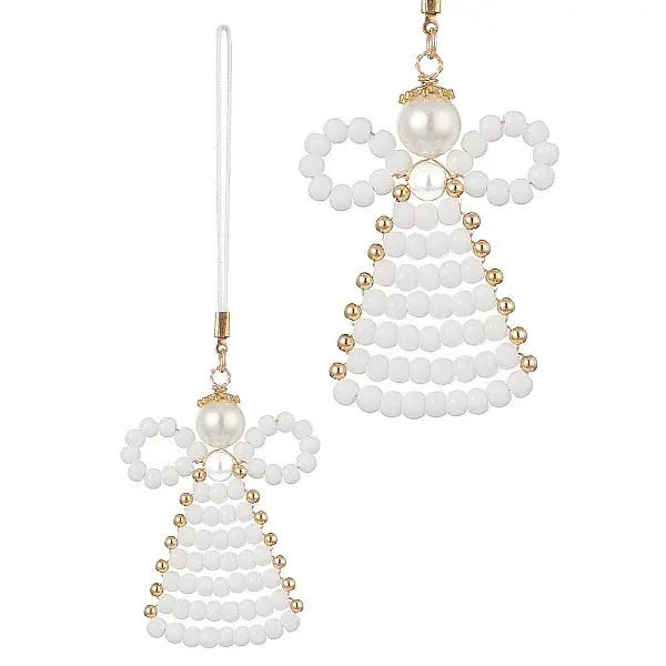 Christmas Glass Seed Beaded Pendant Decorations