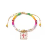 Glass Seed Braided Bead Bracelet