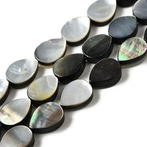 Natural Black Lip Shell Beads Strands