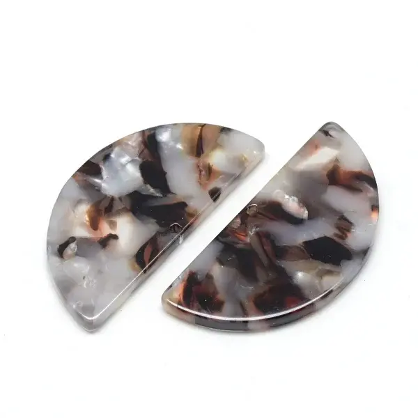 Cellulose Acetate(Resin) Semi Circle Pendants