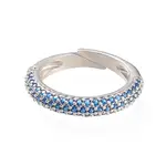 Adjustable Brass Micro Pave Cubic Zirconia Cuff Rings