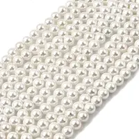 Electroplated Shell Pearl Beads Strands