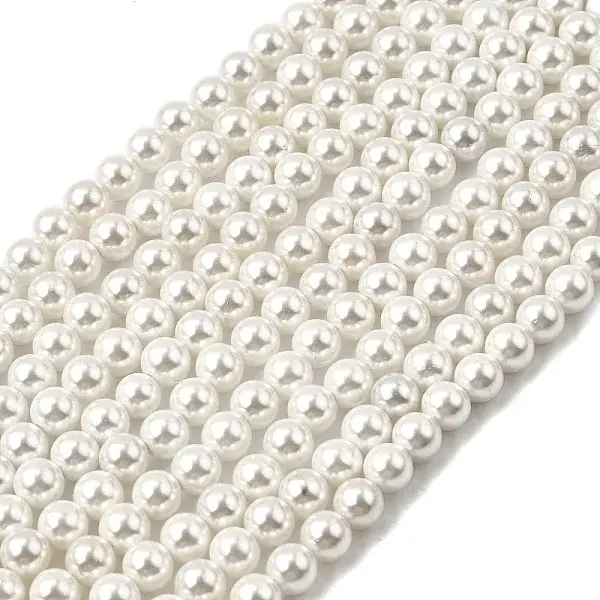 Electroplated Shell Pearl Beads Strands