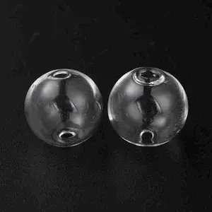 Handmade Two Holes Blown Glass Globe Beads