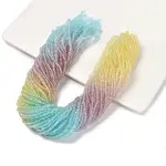 Transparent Painted Glass Beads Strands