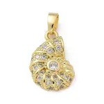 Brass Micro Pave Clear Cubic Zirconia Pendants
