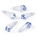 Transparent Glass with Enamel Evil Eye Beads