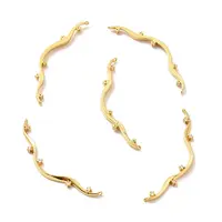 Rack Plating Brass Clear Cubic Zirconia Connector Charms