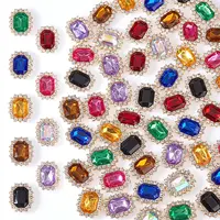 54Pcs 9 Colors Glass Rhinestone Cabochons