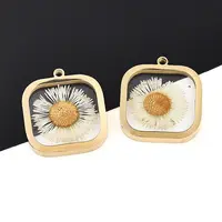 304 Stainless Steel Epoxy Resin Pendants