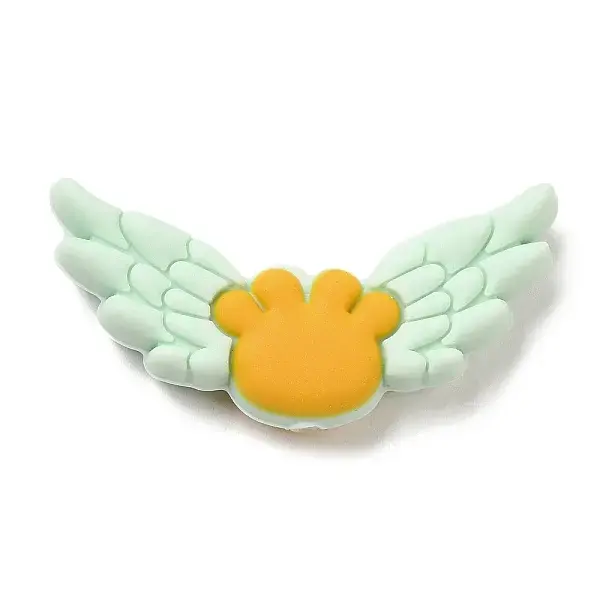 Wing Food Grade Eco-Friendly Silicone Focal Beads