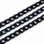 Oxidated in Black Aluminium Twisted Chains Curb Chains