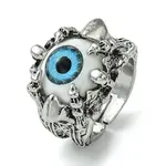 Evil Eye Alloy Acrylic Adjustable Rings