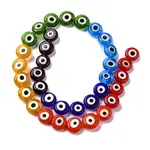Chakra Theme Handmade Evil Eye Lampwork Beads Strands