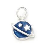 925 Sterling Silver Blue Enamel Pendants
