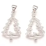 Brass Micro Pave Cubic Zirconia Pendants