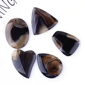 Natural Striped Agate/Banded Agate Pendants