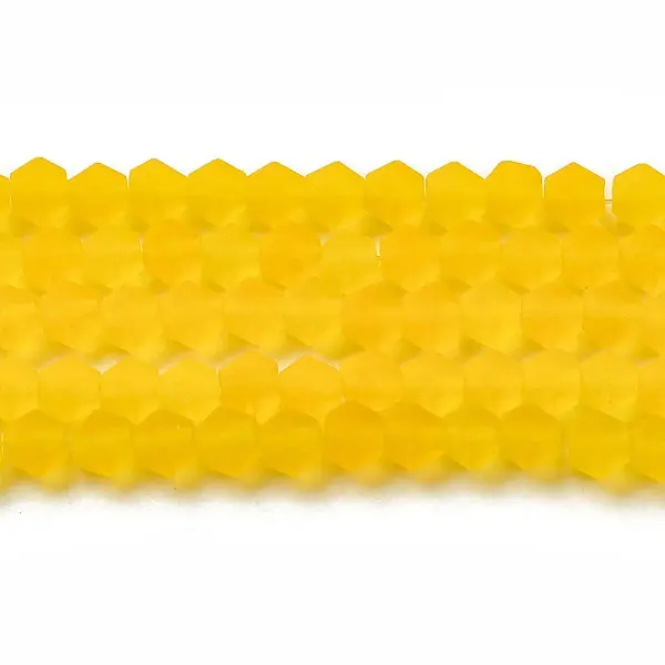 Imitate Austrian Crystal Frosted Glass Beads Strands